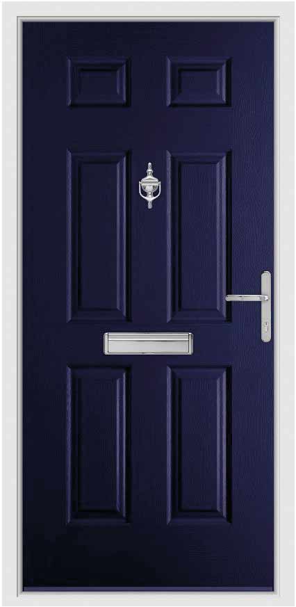 Blue front door in Bristol from Caddy Windows